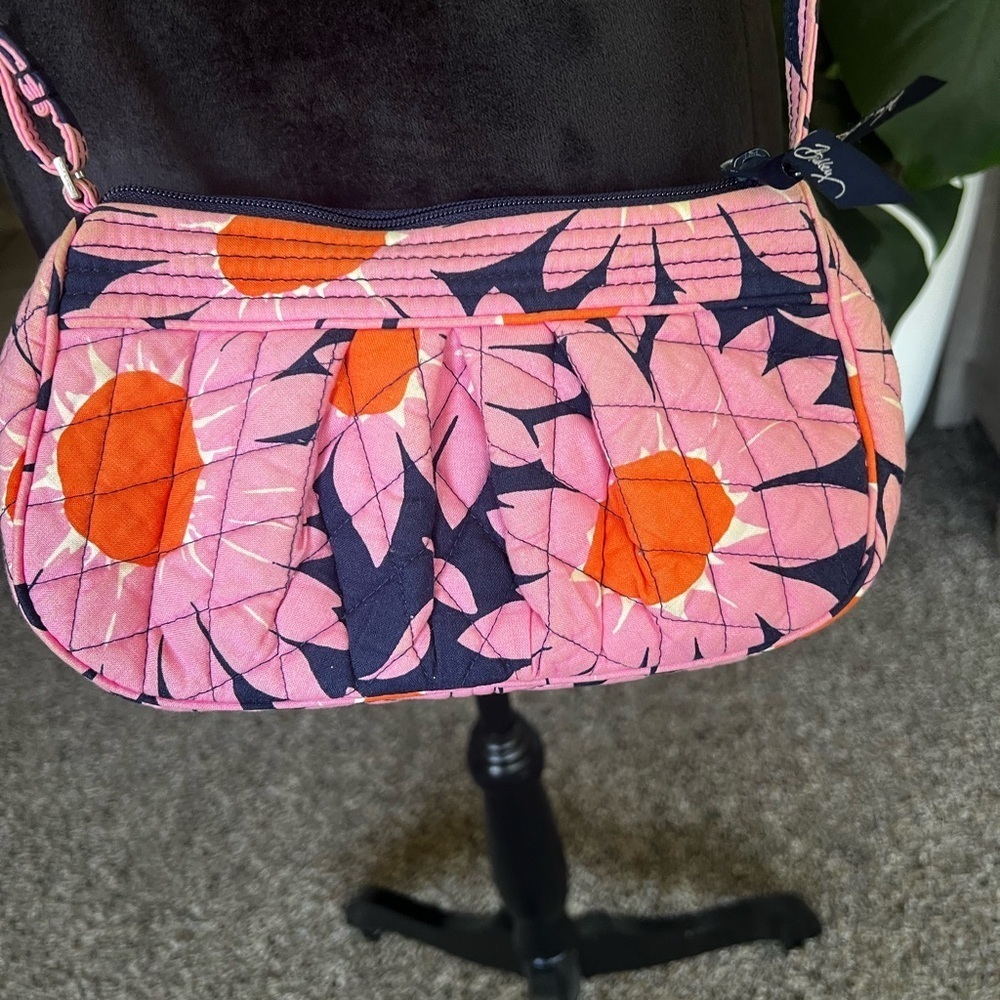Vera Bradley Pink and Orange Floral Crossbody Bag - Picture 2 of 7